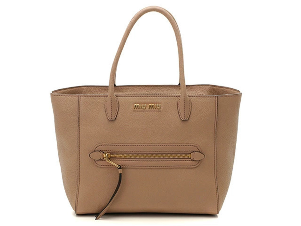 Miu Miu bag shoulder Madras Beige Cream goatskin
